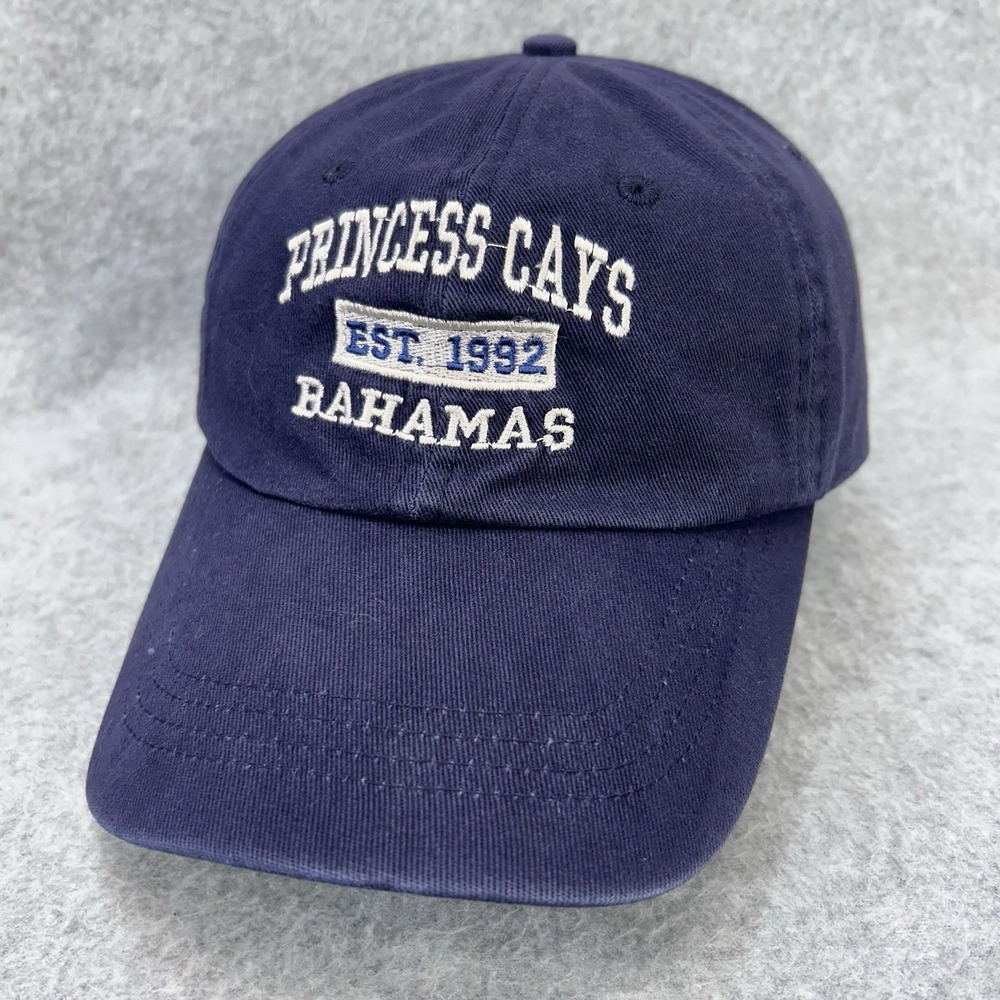 Princess Cays Bahamas Old Dock Headwear Navy Strapback Baseball Cap
